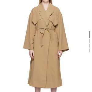 Ganni Twill Trench Coat